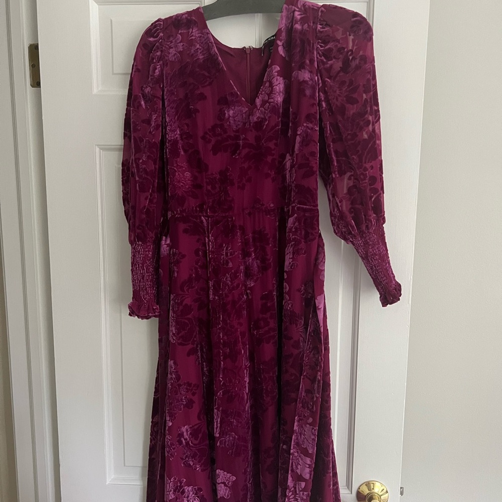 Magenta velvet beautiful dress